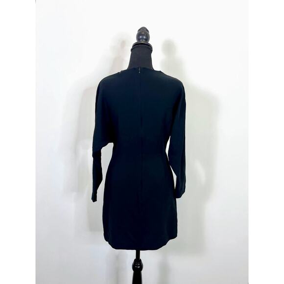A.L.C. Marin Sheath Mini Dress in Black Size 6 Crepe Long Sleeve Gothic Party - Picture 2 of 4